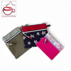 Double Zipper Pouch Sewing Pattern: 3 Sizes, Lined - PDF Download
