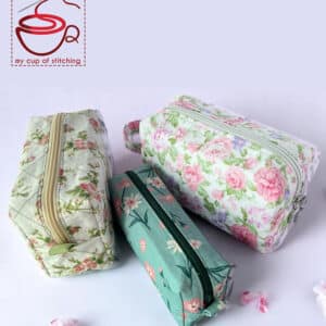 Boxed Zipper Pouch - 3 variations - Sewing Pattern - PDF Download