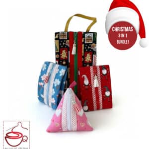 Christmas Sewing Bundle – 3 in 1 Gift Zipper Pouch Tutorials