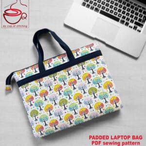 Padded Laptop Bag - Sewing pattern, beginner friendly, quilted, pdf file, instant download